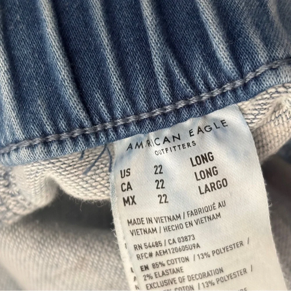 American Eagle | Cozy Next Level Stretch Denim Joggers/Jeans 22 L - Picture 11 of 12